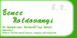 bence moldovanyi business card